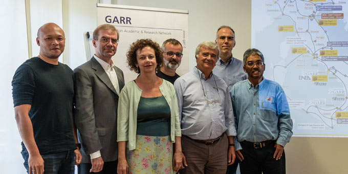 La delegazione malese con il management GARR e
alcuni dei nostri esperti di rete