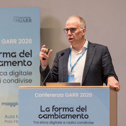 Il CTO GARR Massimo Carboni in un momento del Workshop GARR 2025 - credits: Edoardo Angelucci
