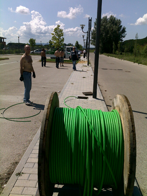 Posa della fibra Posa della fibra