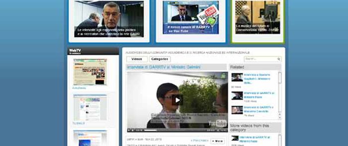 GARRTV: Attività multimediali nella comunità GARR